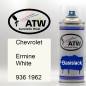 Preview: Chevrolet, Ermine White, 936 1962: 400ml Sprühdose, von ATW Autoteile West.